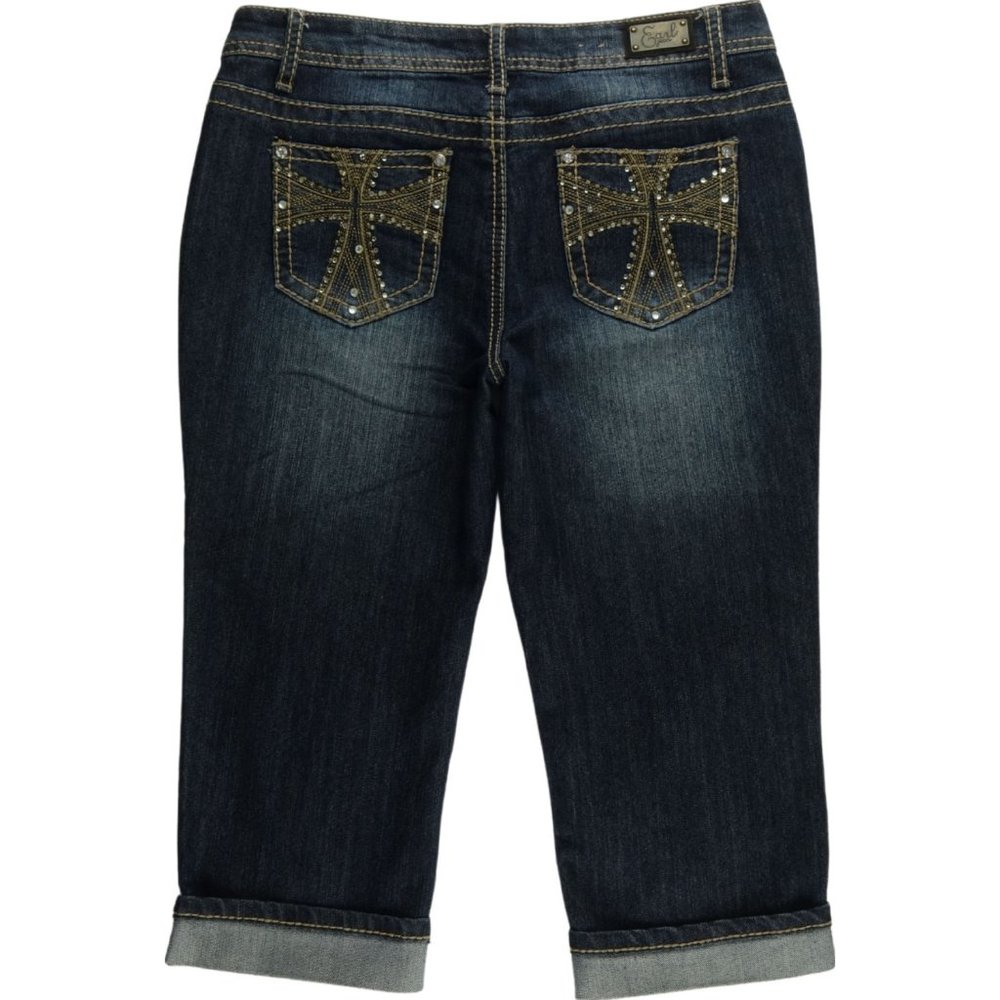 Earl Jeans Crop Capri Petite 6P Stretch Cross A100